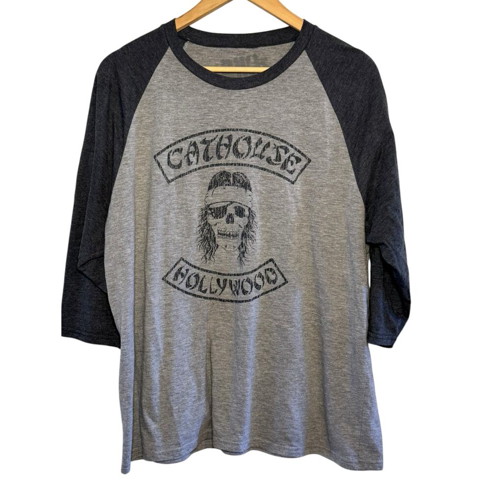 Rare Cathouse Hollywood Riki's Private Reserve XL Gray 3/4 Sleeve Shirt